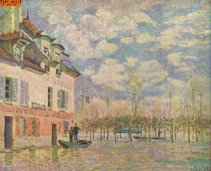 Kahn in der �berschwemmung nach Sisley